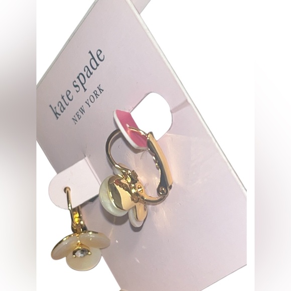 kate spade Disco Pansy Leverback Earrings🔥 NEW AND SOLD OUT ON KS WEBSITE🔥 - Picture 6 of 7